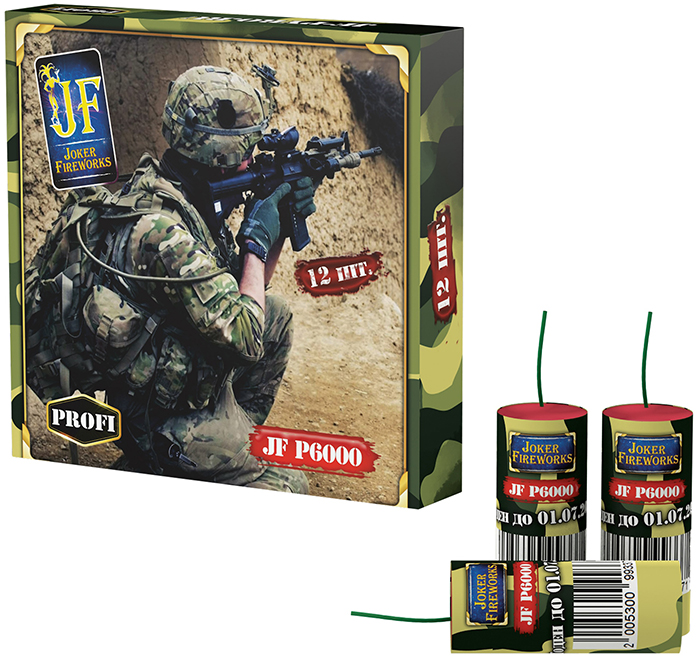 Петарды JF P6000 70*25 (12 шт)